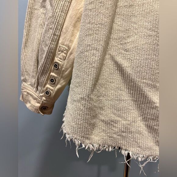 Thread & supply corduroy cream button up - Picture 6 of 8